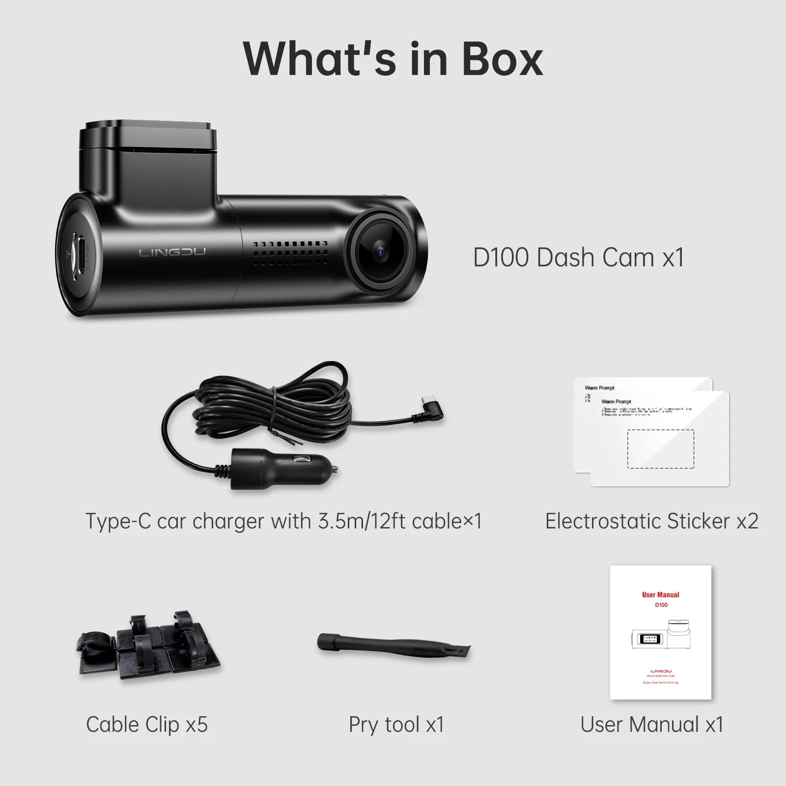 Dash Cam D100 2K 1440P Car DVR Built in GPS Wifi Voice Control 24H Parking Monitor Night Vision Dash Cam for Cars داش كام